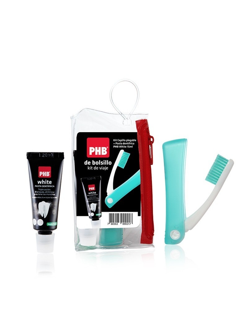 Kit de viaje PHB® cepillo + mini pasta 15ml - Tienda Online